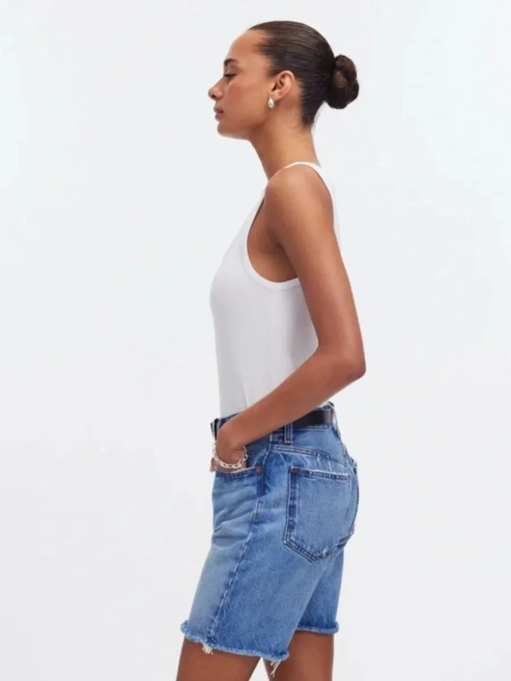 NWOT Madewell Long Denim Shorts size- 32
